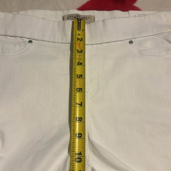 NWT Liverpool Los Angeles The Crop Pull-On Rolled Cuff Jeans white - Picture 7 of 16
